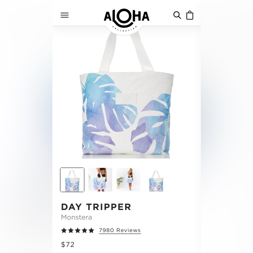 Monstera day tripper Aloha Collection Zipper bag